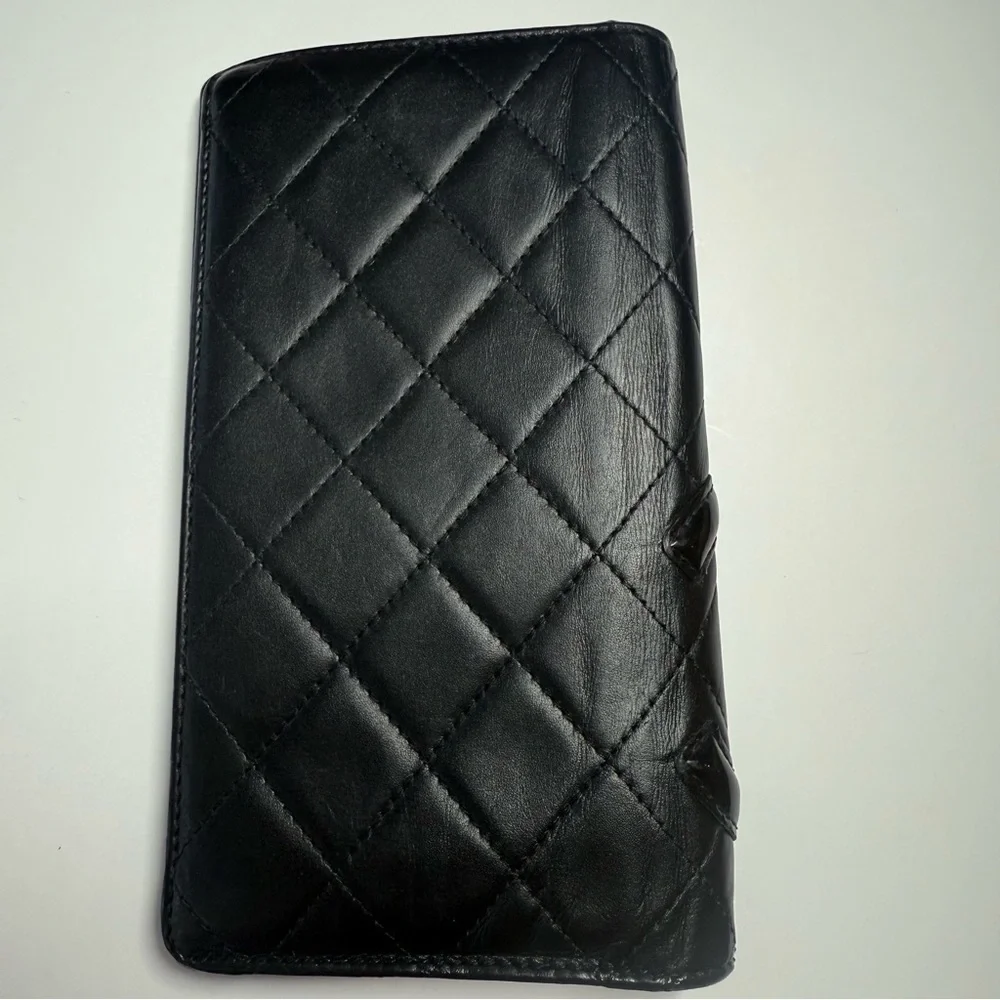 CHANEL Cambon Black Quilted Leather Wallet